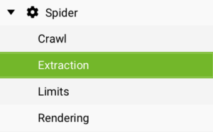 How to setup extraction of data in screaming frog